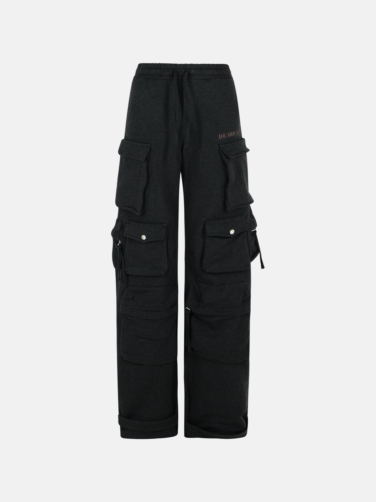 THE ATTICO Cargo' Black Cotton Pants