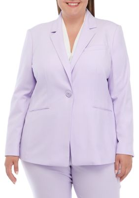 THE LIMITED Women's Plus Size Longline Blazer, Lilac, 20W