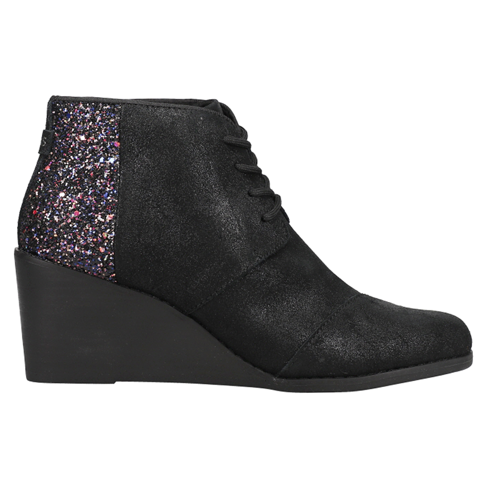 TOMS Hyde Glitter Round Toe Wedge Boots