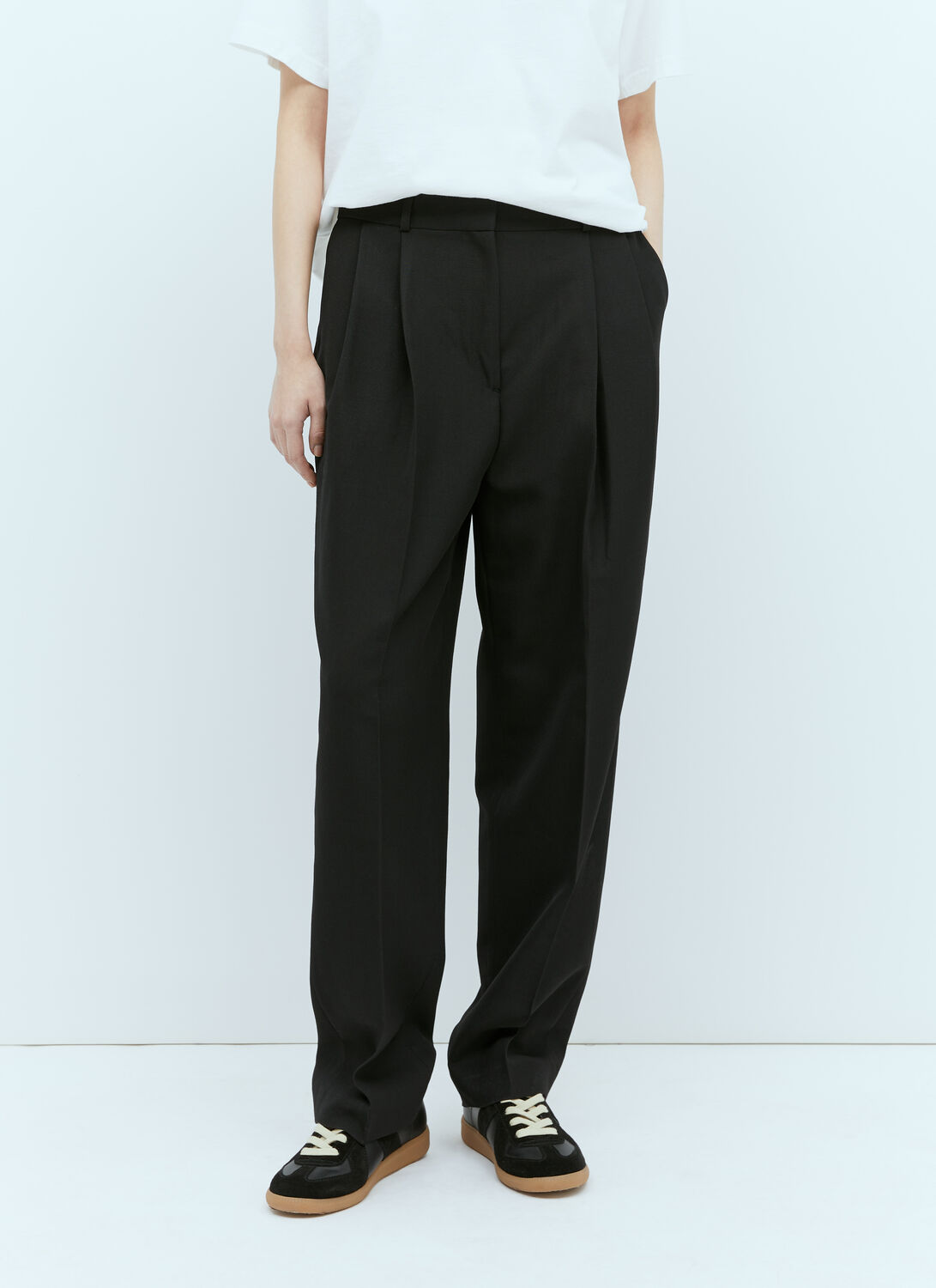 TOTEME Double-pleated Tailored Pants - Woman Pants Black Fr - 32