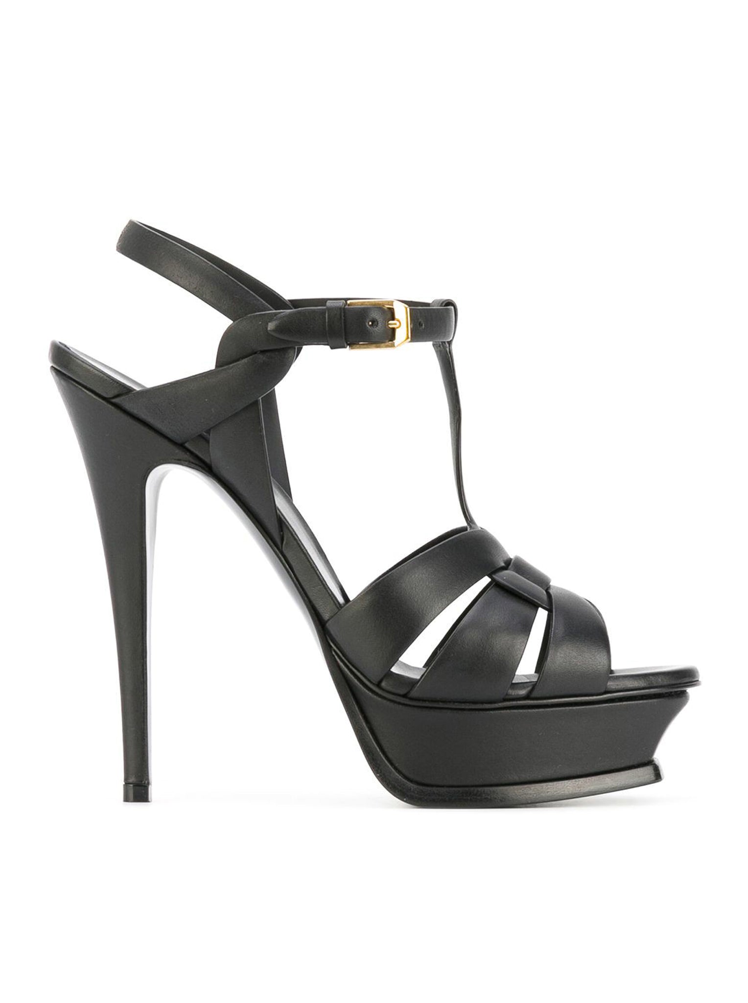 TRIBUTE PLATFORM SANDALS IN SOFT LEATHER - Saint Laurent - Woman