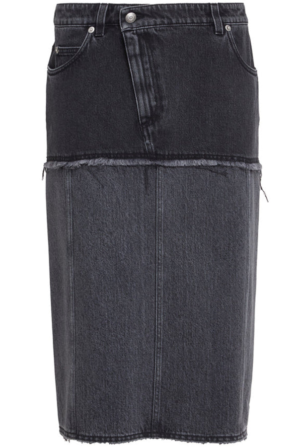 TWO-TONE DENIM SKIRT