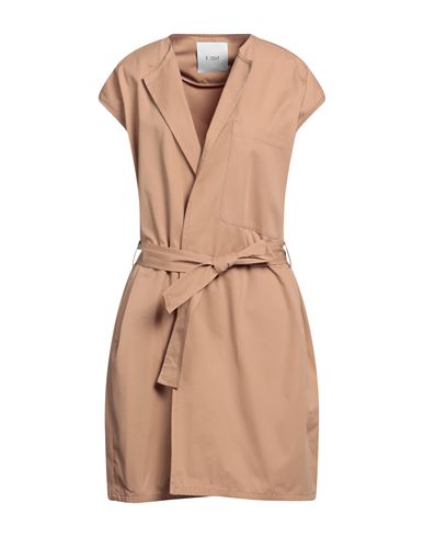 T_coat Woman Overcoat & Trench Coat Camel Size 2 Cotton