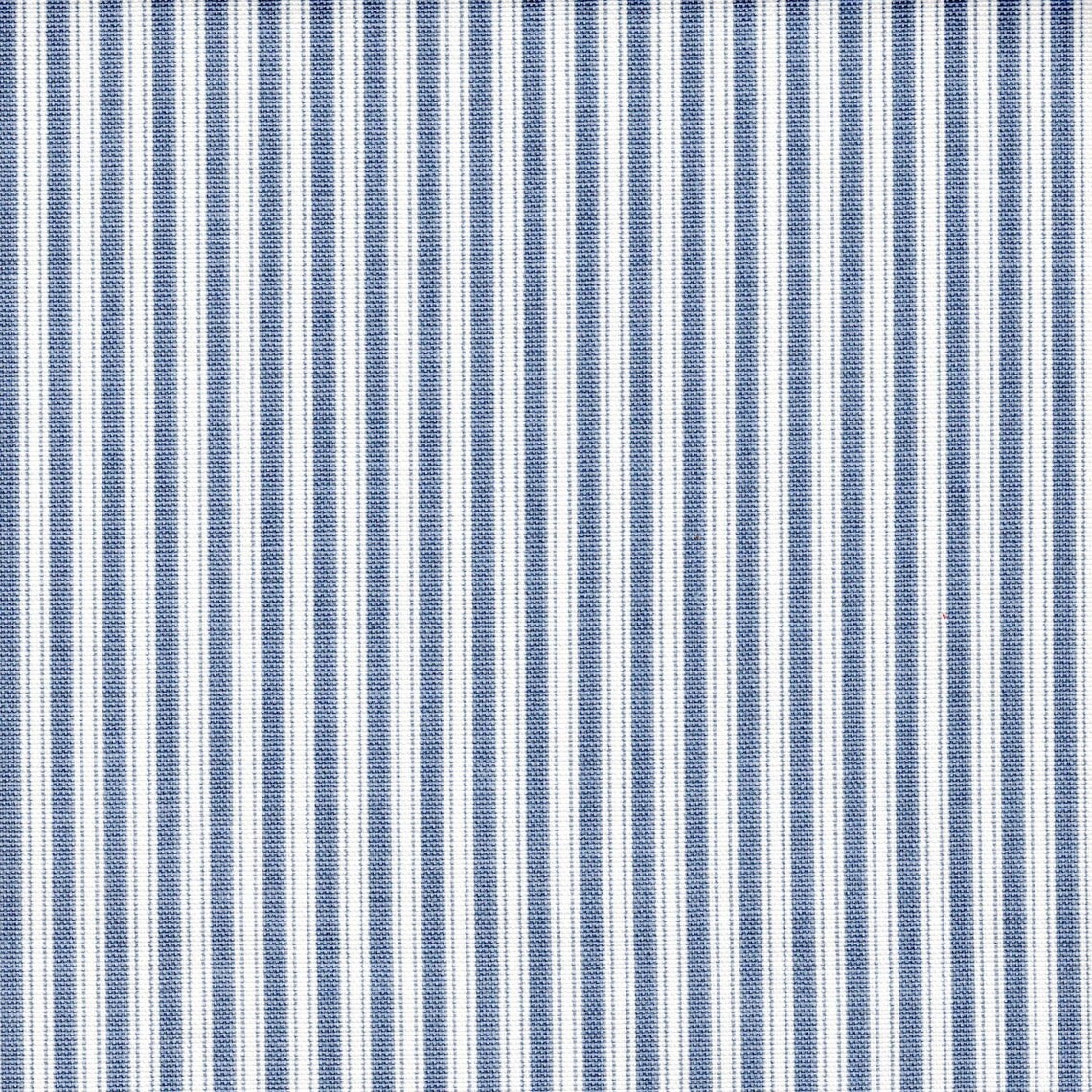 Tab Top Curtain Panels Pair in Polo Sail Blue Stripe On White