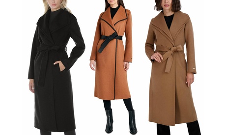 Tahari Women'sLong Wool Wrap Coats - Multiple Styles XS Style 1