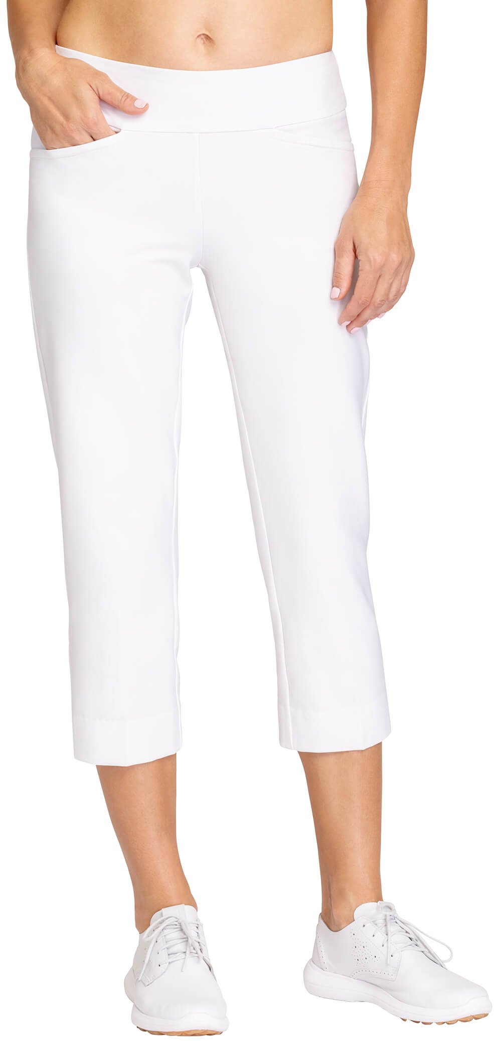 Tail Activewear Womens Mulligan Capri Pants - White, Size: 16