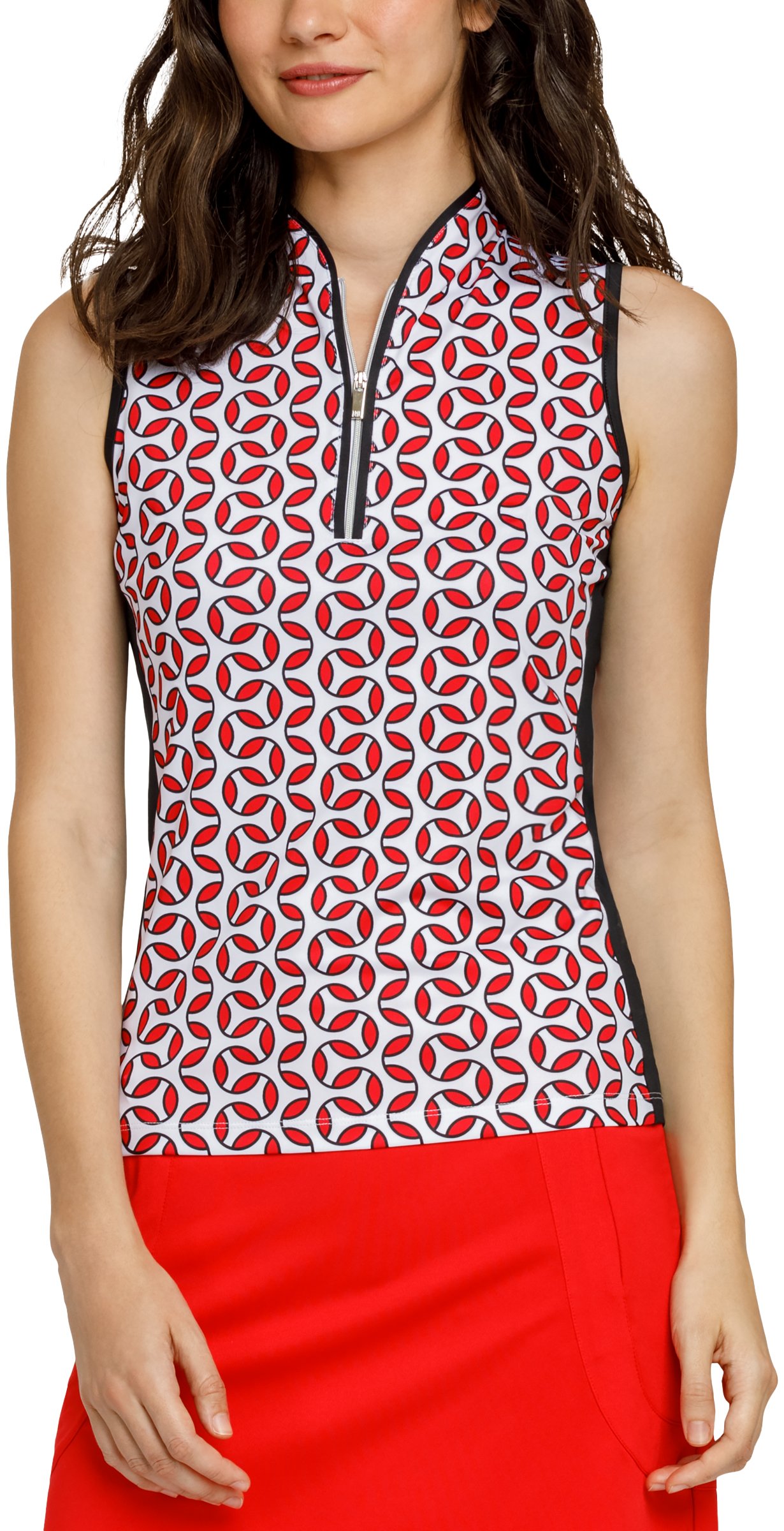 Tail Activewear Womens Nolia Sleeveless Golf Top - Red, Size: X-Large