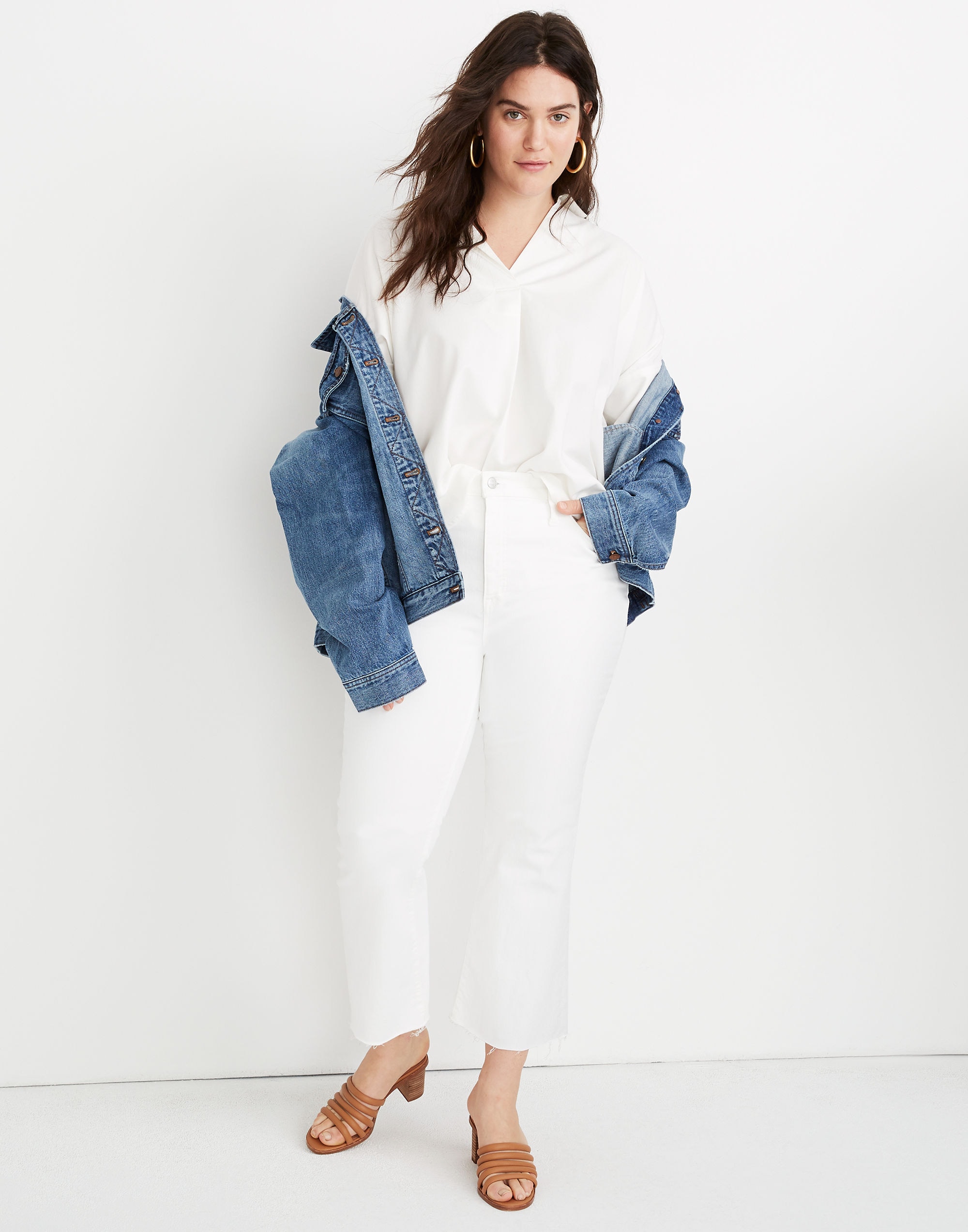 Tall Cali Demi-Boot Jeans in Pure White: Raw-Hem Edition