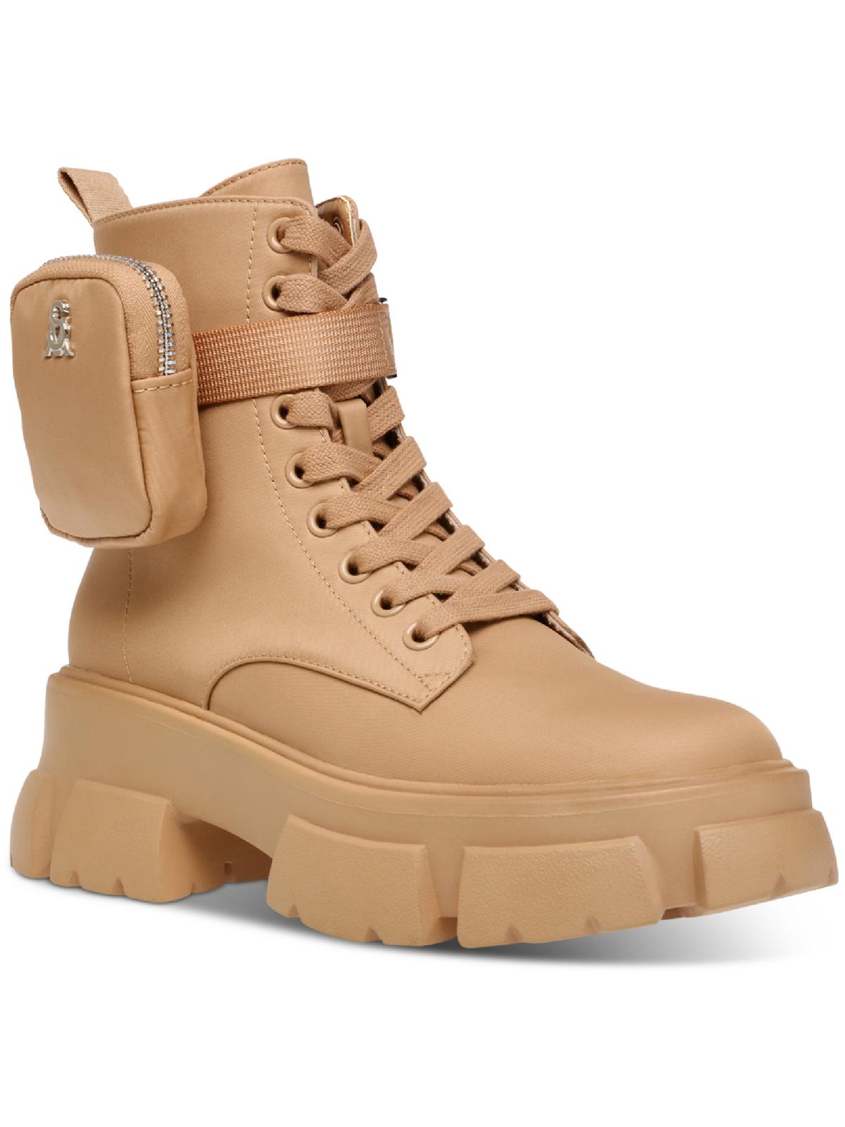 Tanker P Womens Zipper Platform Combat & Lace-up Boots