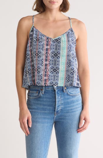 Tart Pearl High-Low Crepe Challis Camisole in Ocean Tile at Nordstrom Rack, Size Small