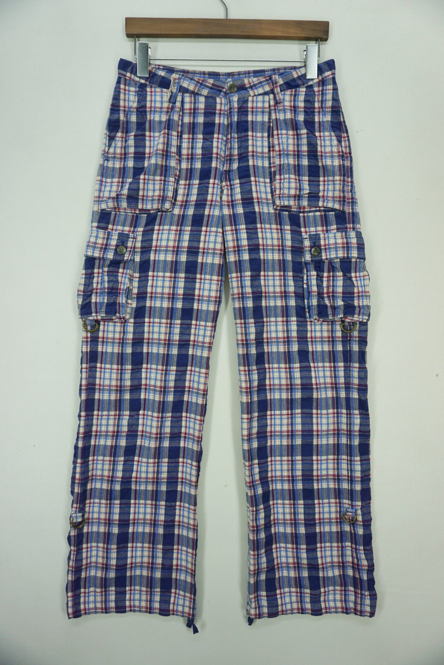 Tartan Cargo Pants Power To The People Size M W30xl29 Pttp Japan Plaid Punk Goth