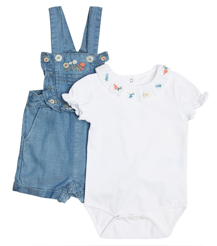 Tartine et Chocolat Baby bodysuit and dungarees set