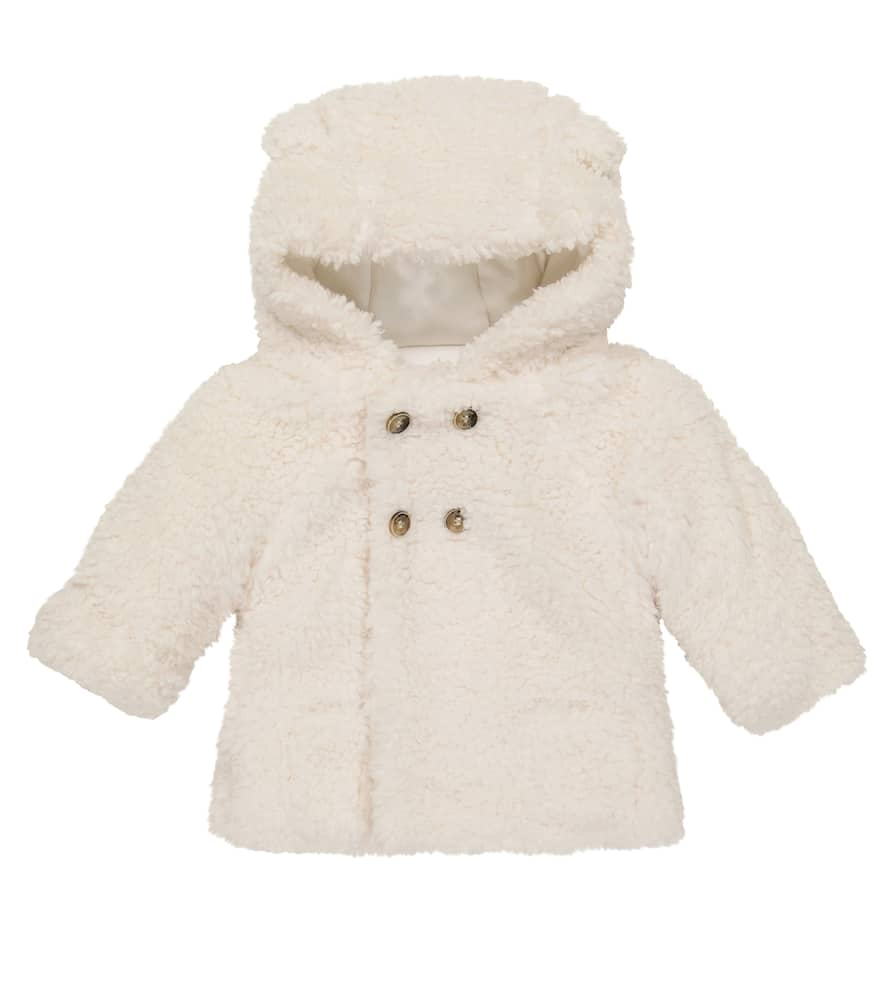 Tartine et Chocolat Faux shearling hooded coat