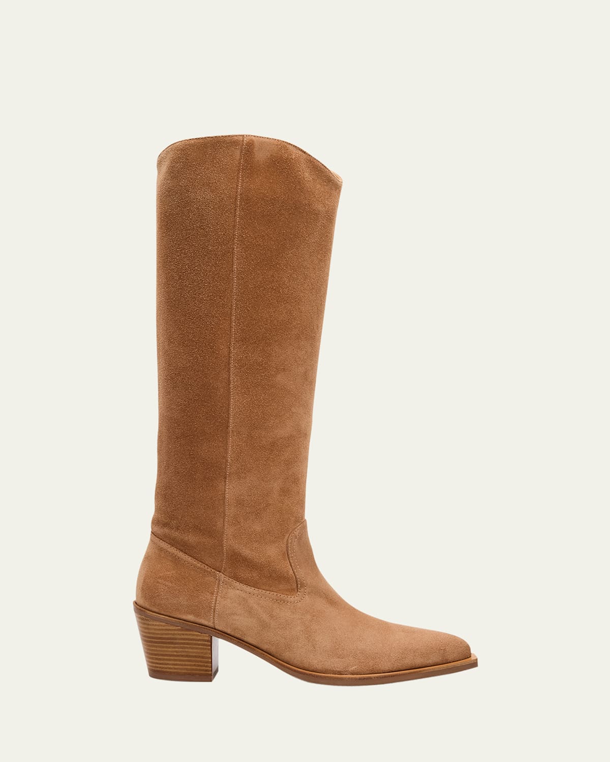 Tate Knee-High Pointed Suede Boots