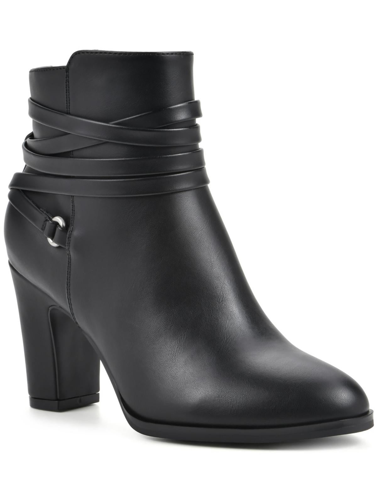 Teaser Womens Faux Leather Ankle Boots