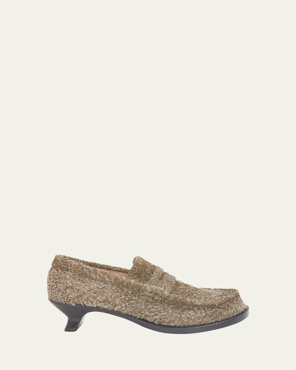 Terra Suede Kitten-Heel Penny Loafers