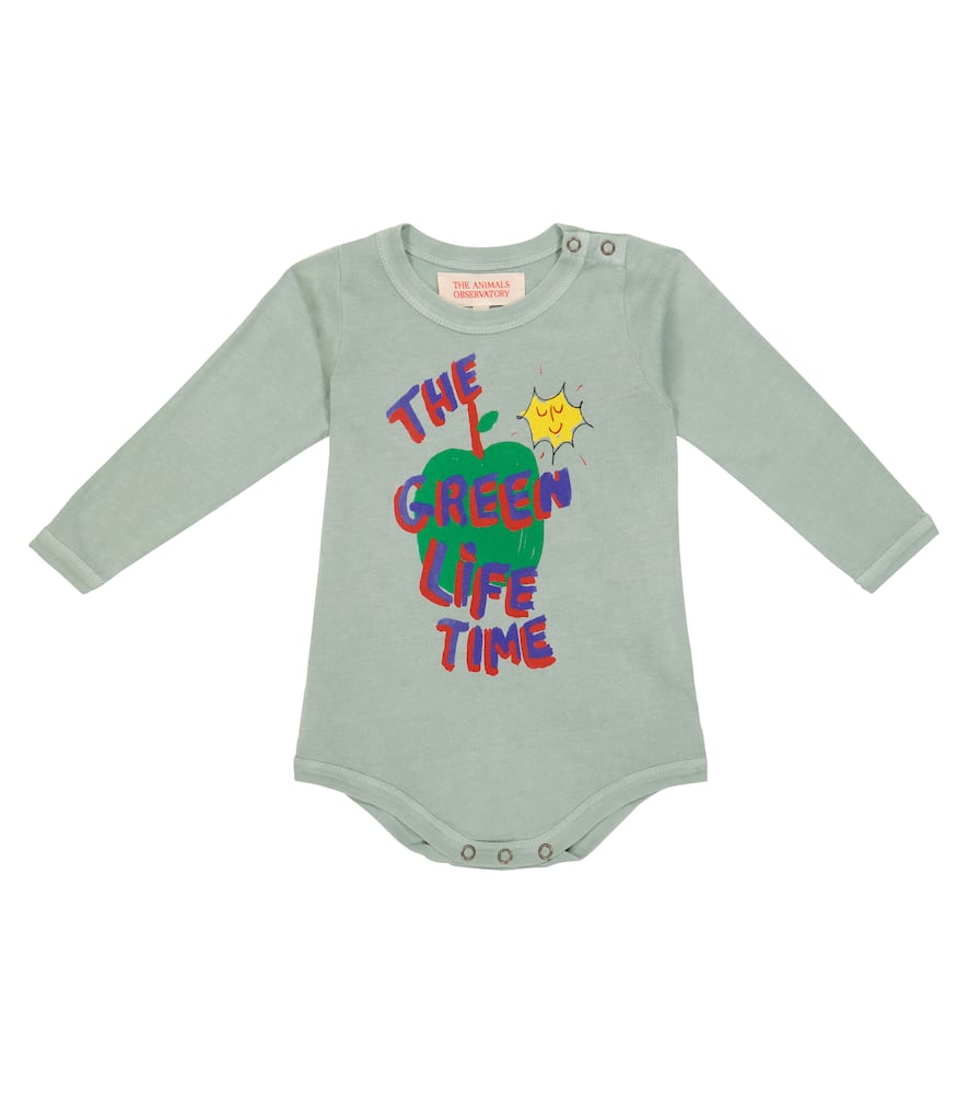 The Animals Observatory Baby long-sleeved cotton bodysuit