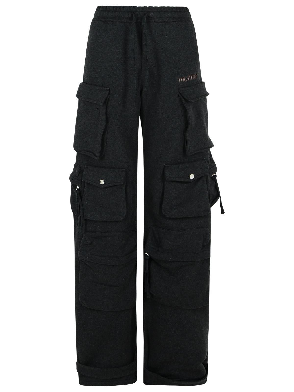 The Attico Cargo' Black Cotton Pants, Women's (Size 28)