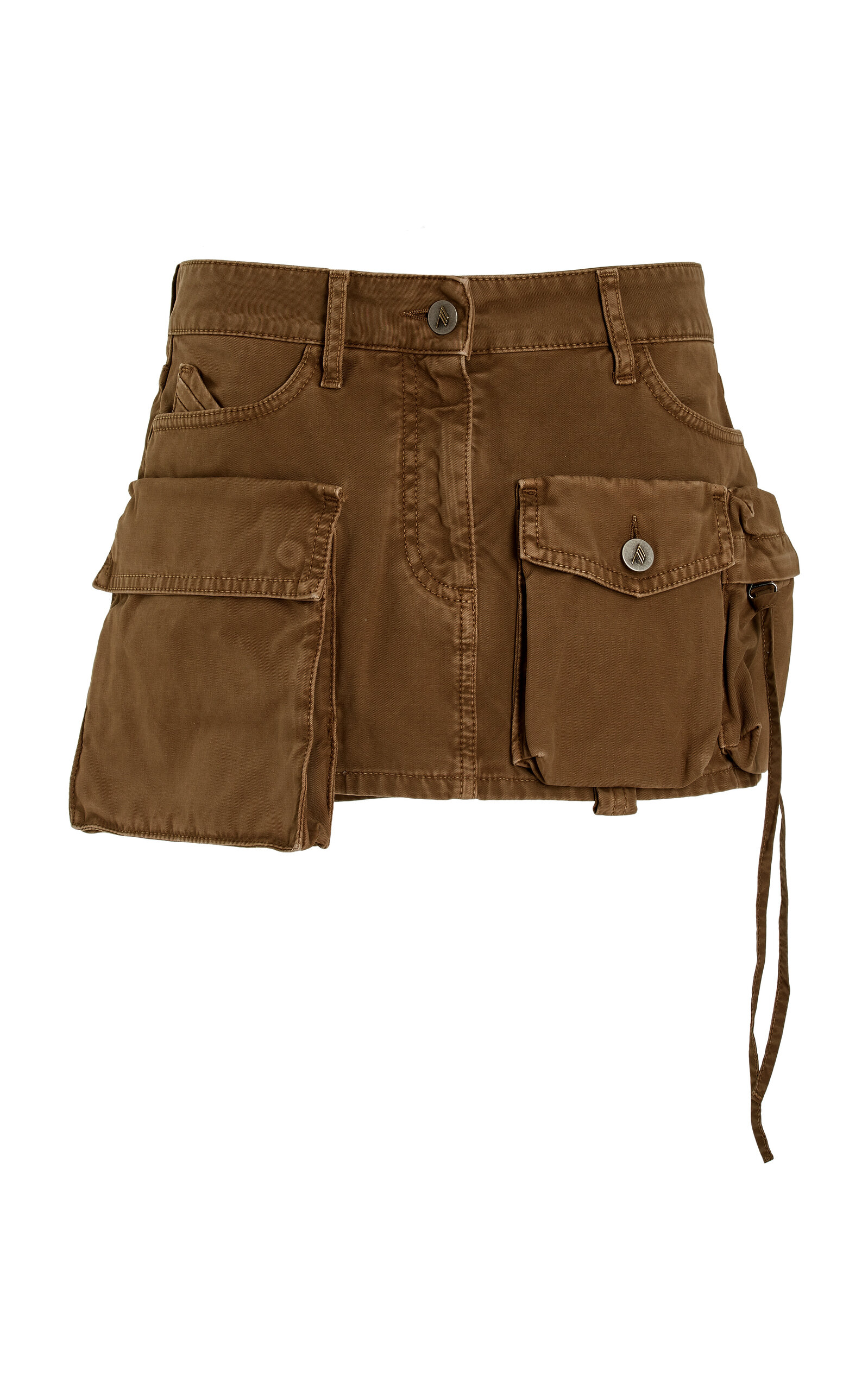 The Attico - Denim Cargo Mini Skirt - Brown - 26 - Moda Operandi