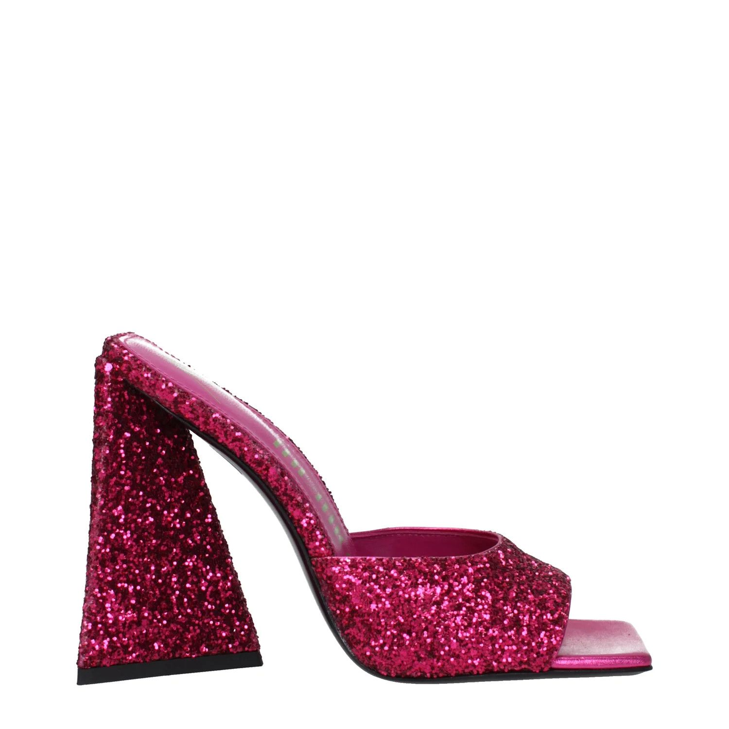 The Attico Ob1O1E1224 Glitter Sandals In Fuchsia, Women's (Size 8)