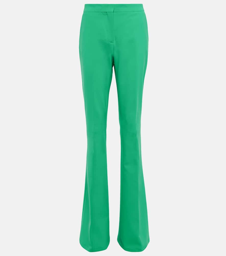 The Attico Rachel high-rise flared crêpe pants