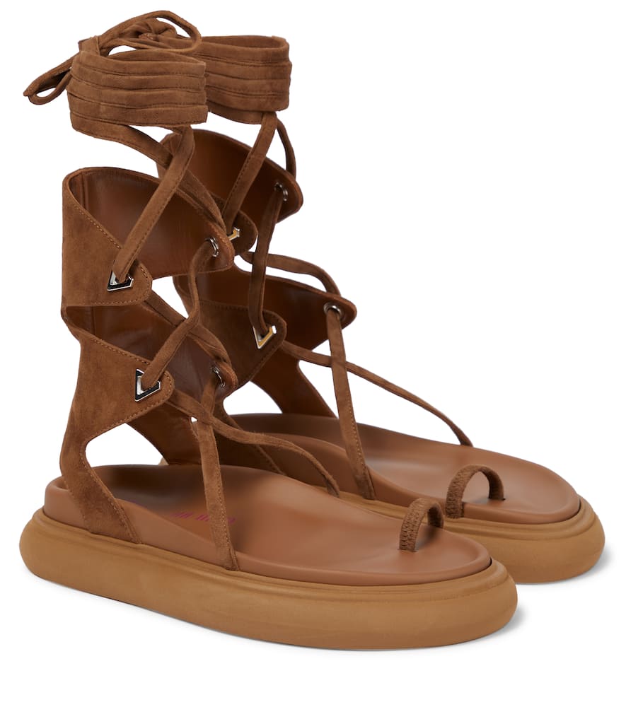 The Attico Selene suede gladiator sandals