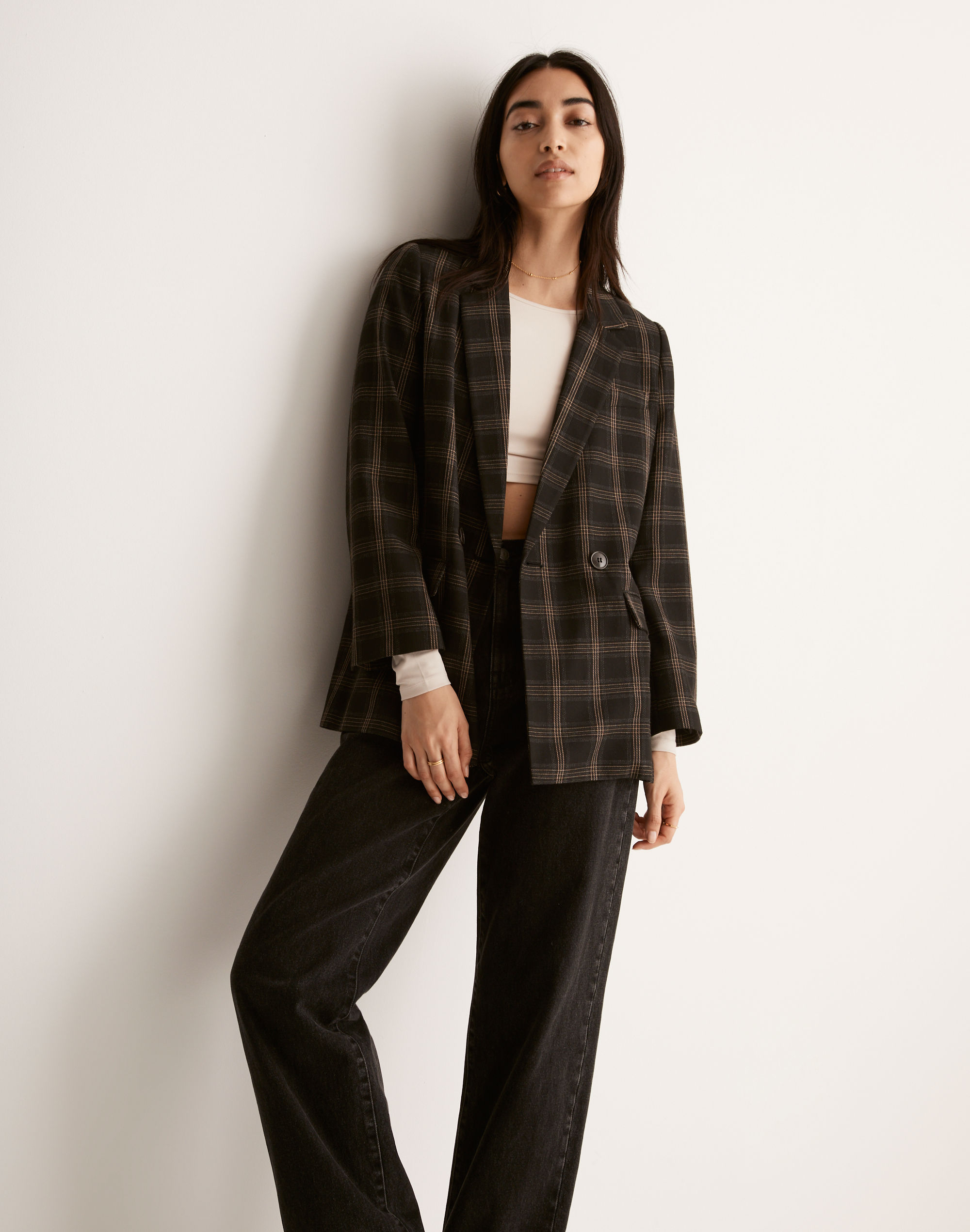 The Caldwell Double-Breasted Blazer in Seaton Plaid