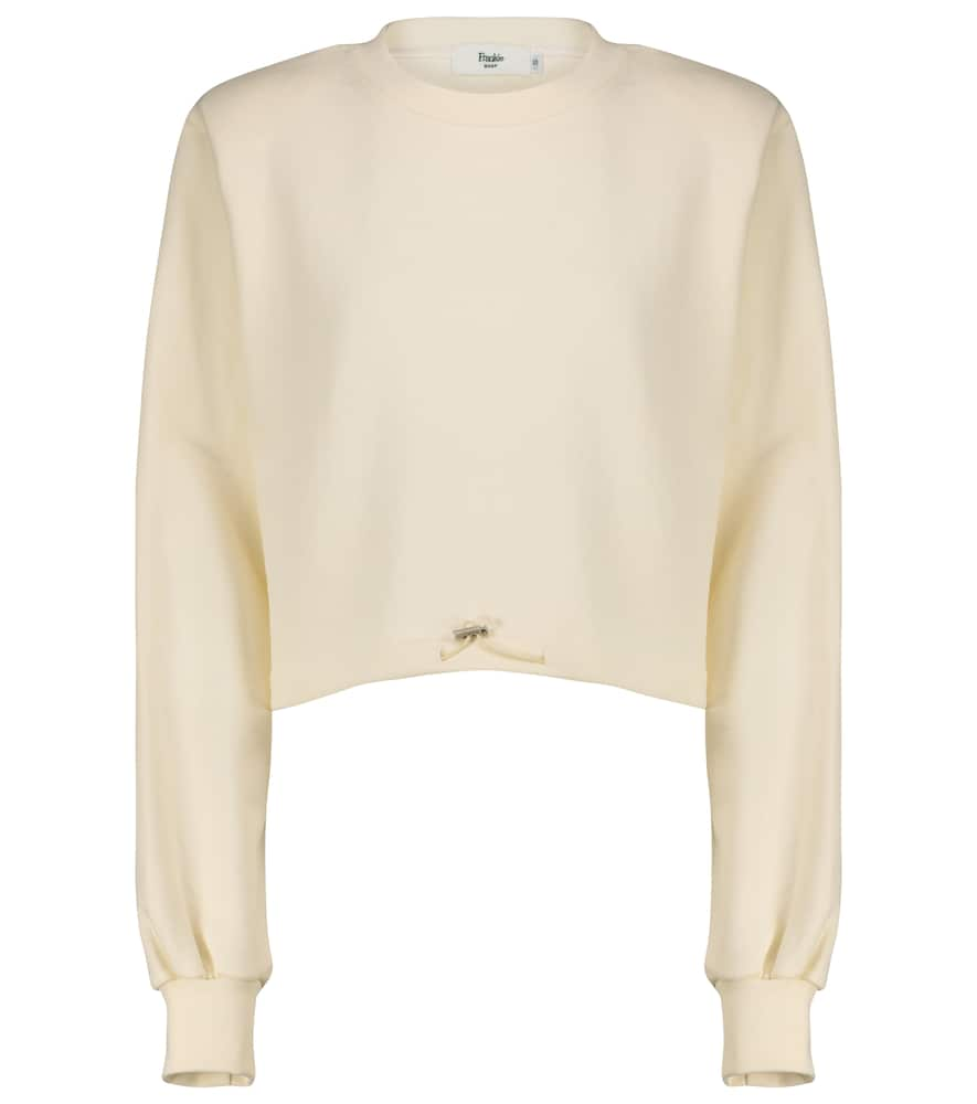 The Frankie Shop Drawstring cotton terry sweatshirt