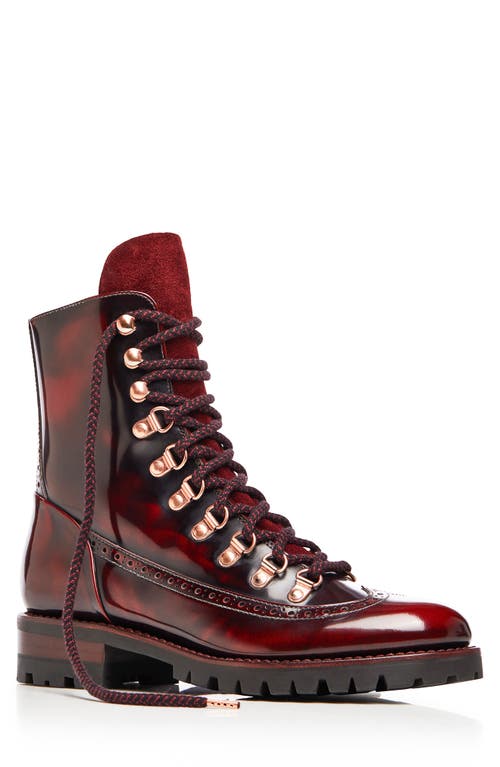 The Office of Angela Scott Mr. Bernard Combat Boot in Bordeaux at Nordstrom, Size 6Us