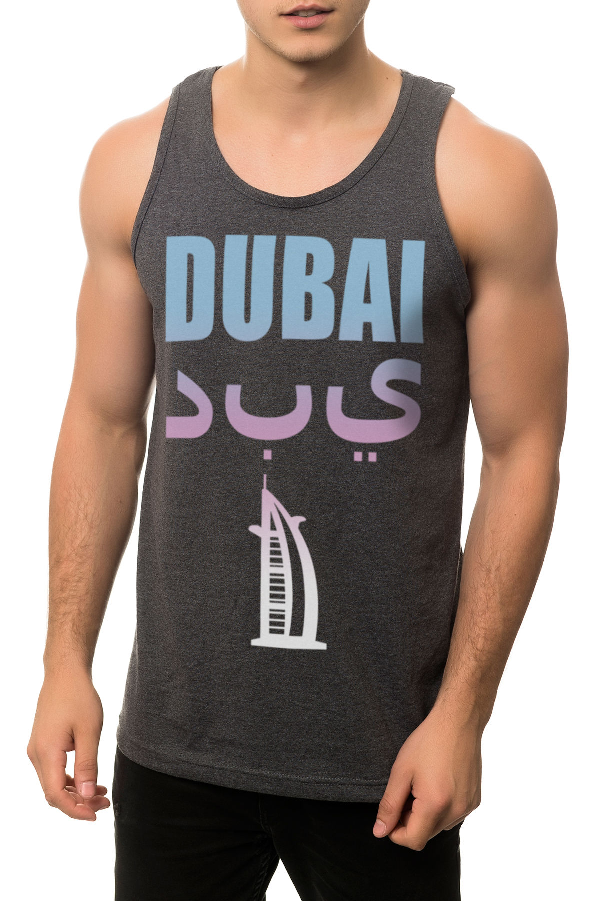 The Pastel Dubai Tank Top in Charcoal Heather