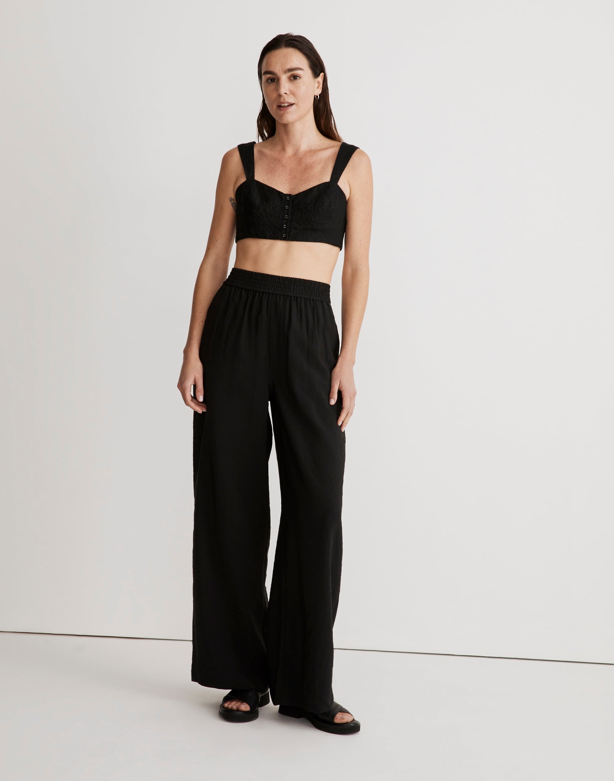 The Petite Carley Wide-Leg Pant in Softdrape