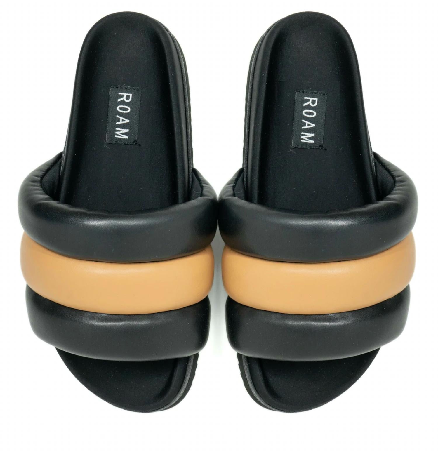 The Puffy Sliders In Black/tan