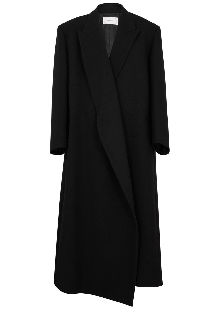 The Row Dhani Oversized Wool Coat - Black - S (UK8-10 / S)