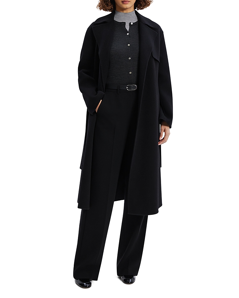 Theory New Divide Wool & Cashmere Wrap Trench Coat