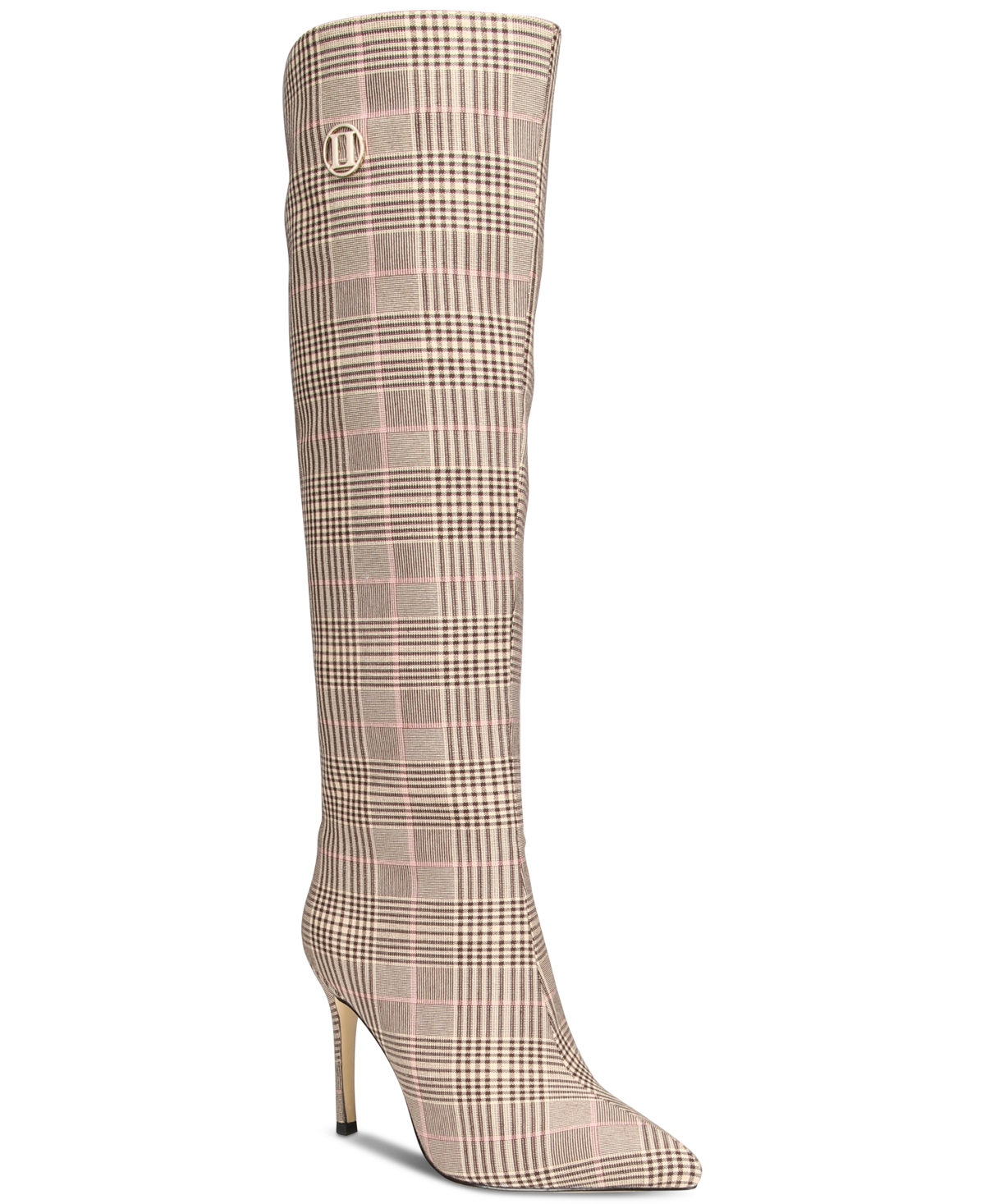 Things Ii Come Women's Lacorei Luxurious Tall Knee-High Boots - Light Brown Plaid