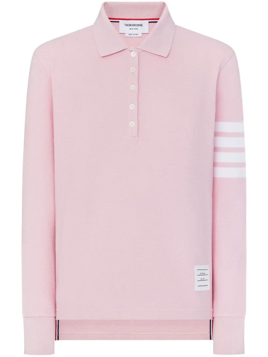 Thom Browne 4-Bar Long-Sleeved Polo Top Clothing