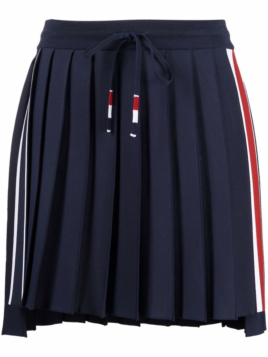 Thom Browne Mini Dropped Back Pleated Skirt Clothing