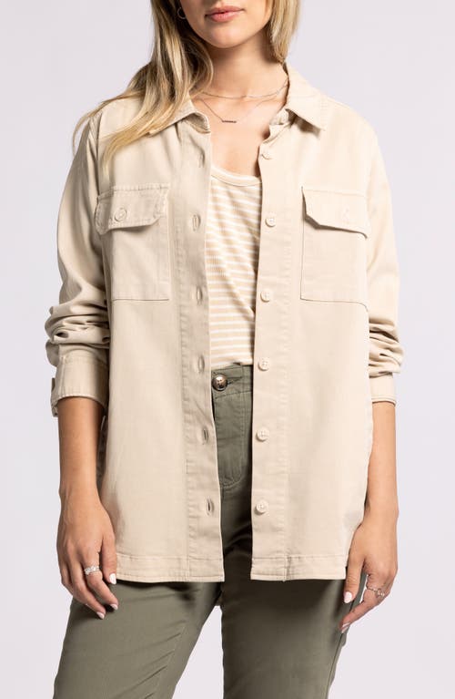 Thread & Supply Jayla Utility Shirt Jacket in Oyster Grey at Nordstrom, Size Small