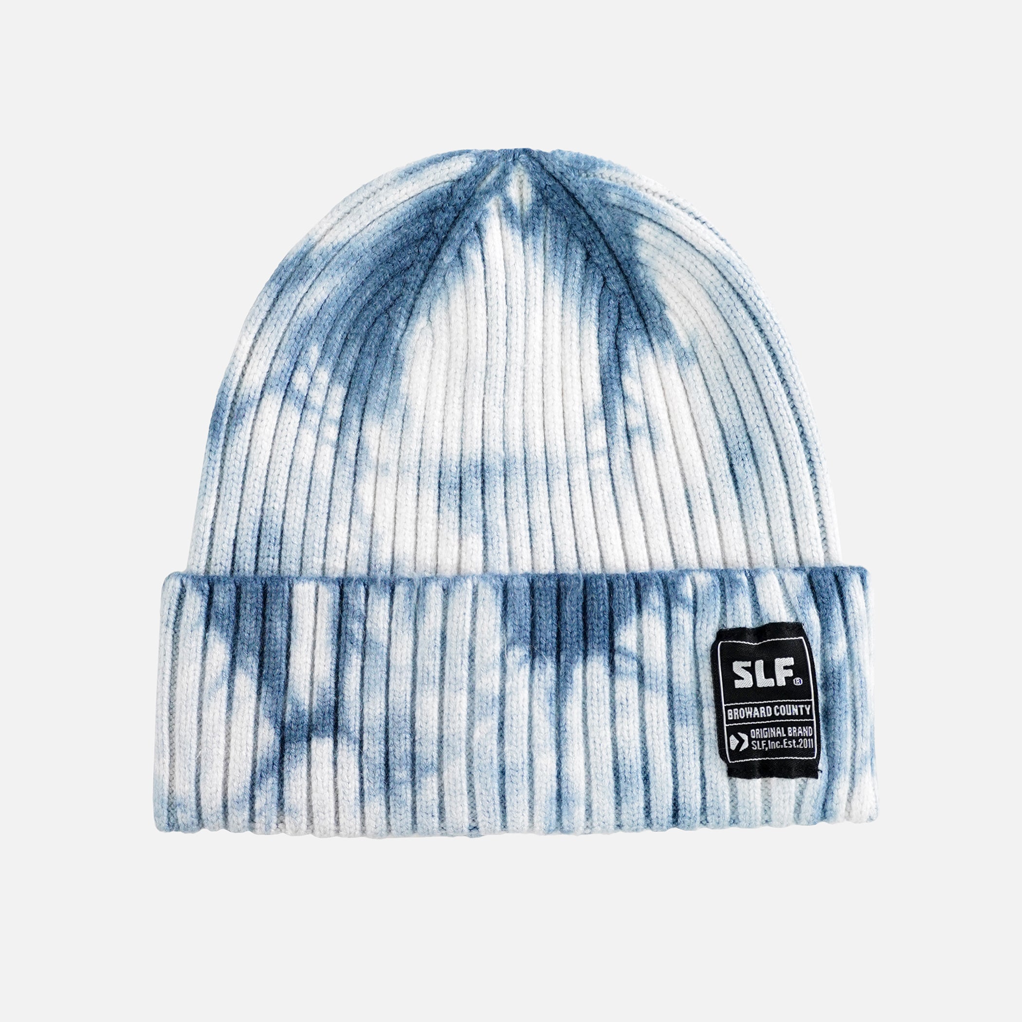 Tie Dye Blue Knit Beanie