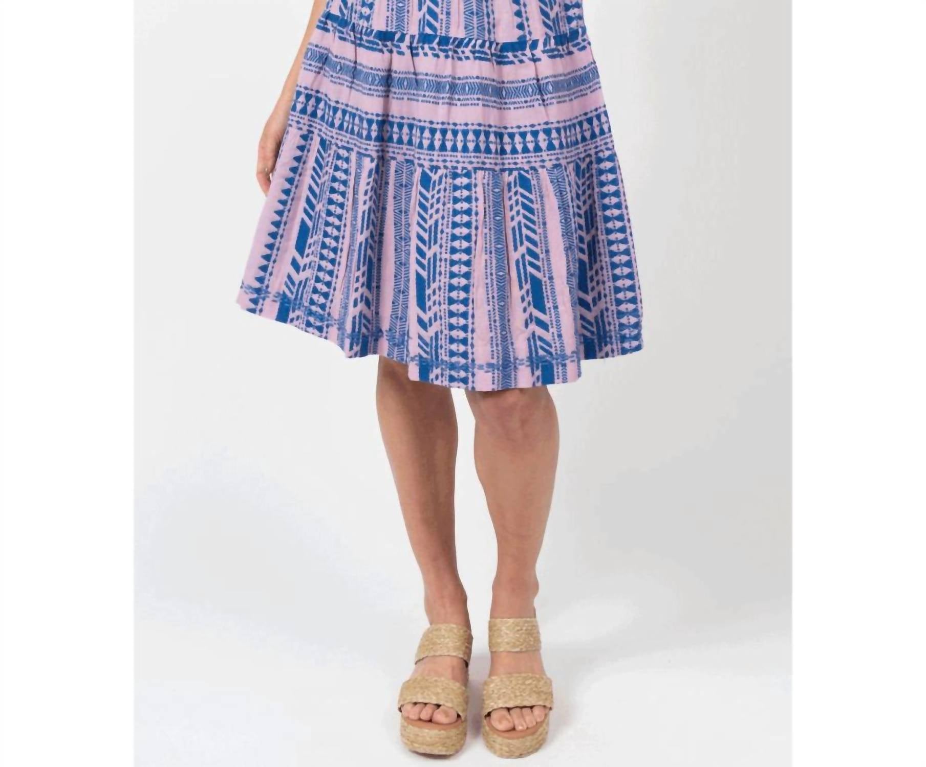 Tiered Woven Skirt In Lilac