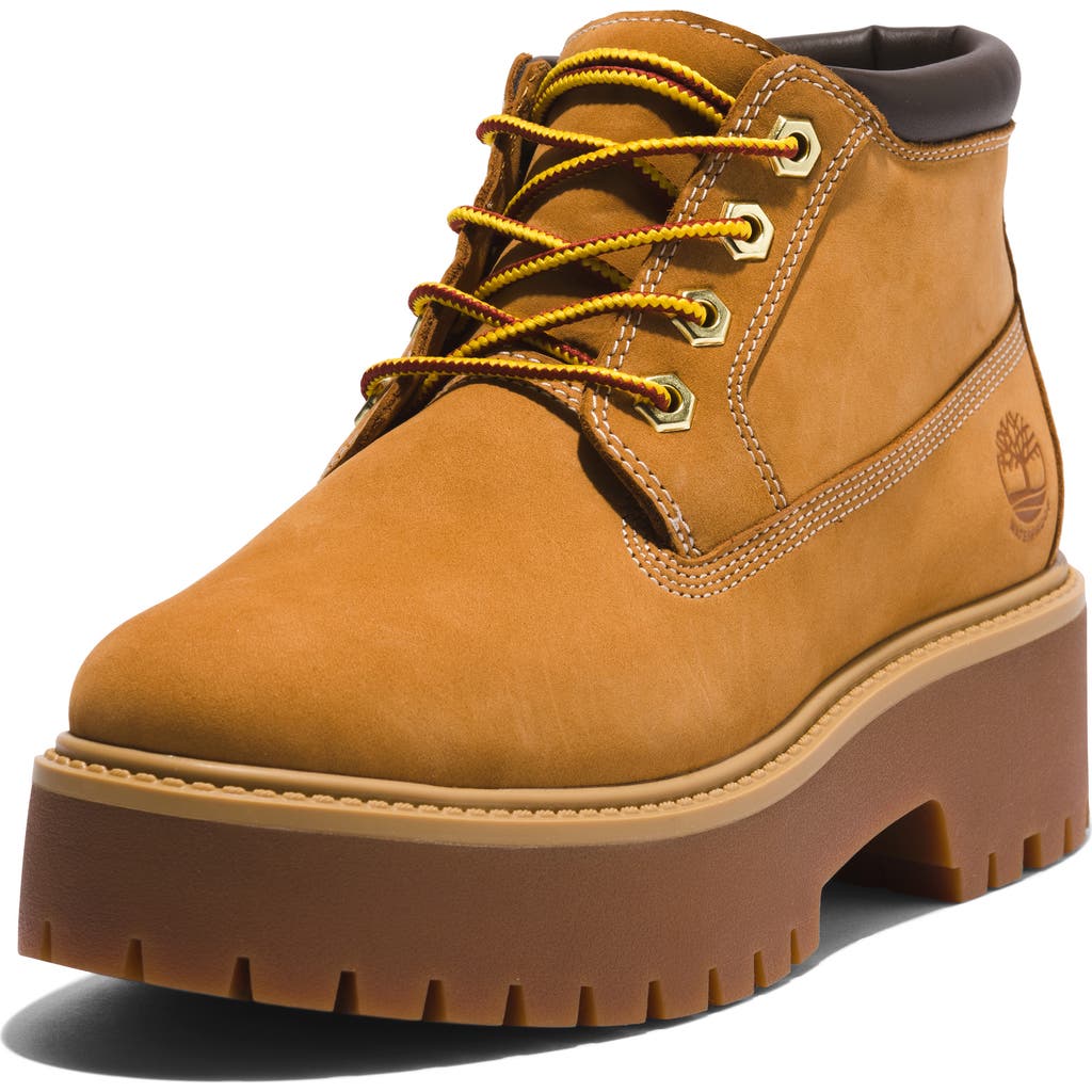 Timberland Stone Street Waterproof Platform Boot in Wheat at Nordstrom, Size 6