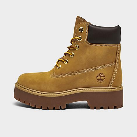 Timberland Women's Stone Street 6 Inch Waterproof Platform Boots in Brown/Wheat Size 7.5 Leather