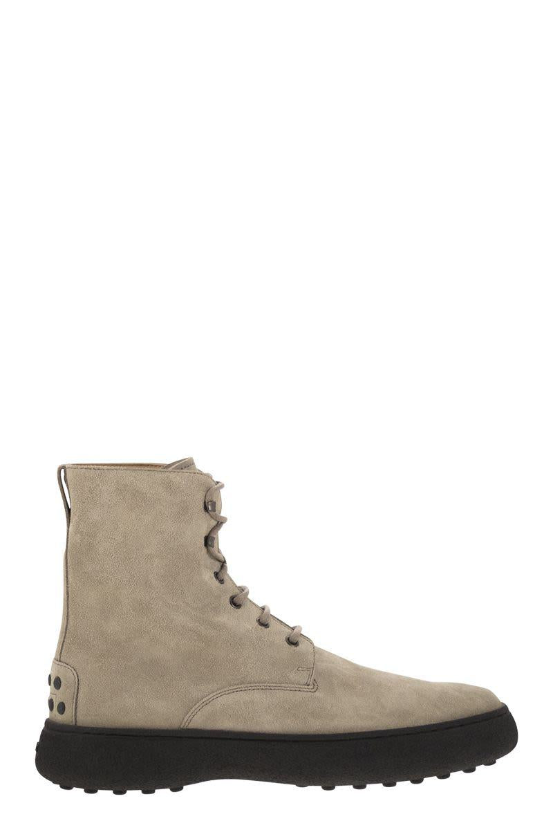 Tod'S Suede Lace-Up Boot