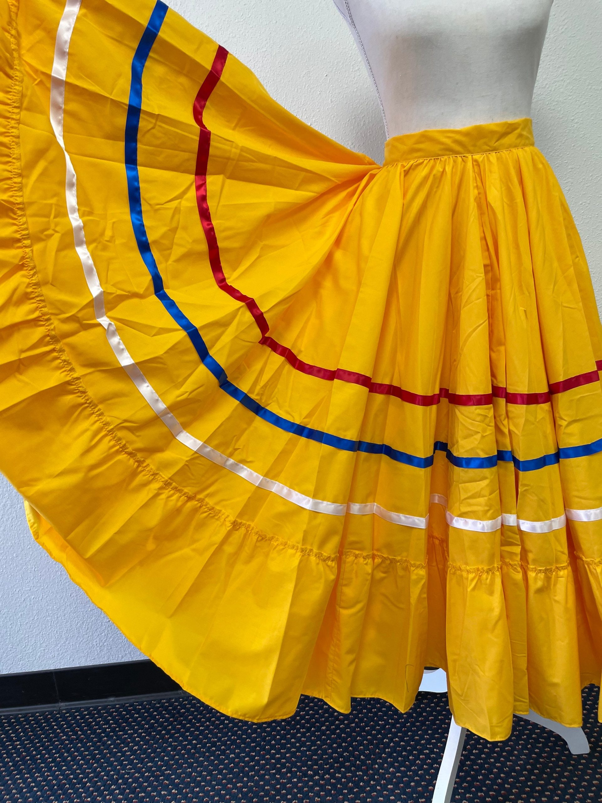 Toddler Colorful Folkloric Skirts - Double Circle