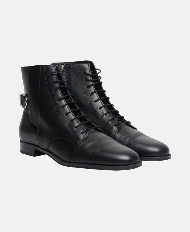 Tods Lace-Up Ankle Boot in Black, Women's (Size 6)