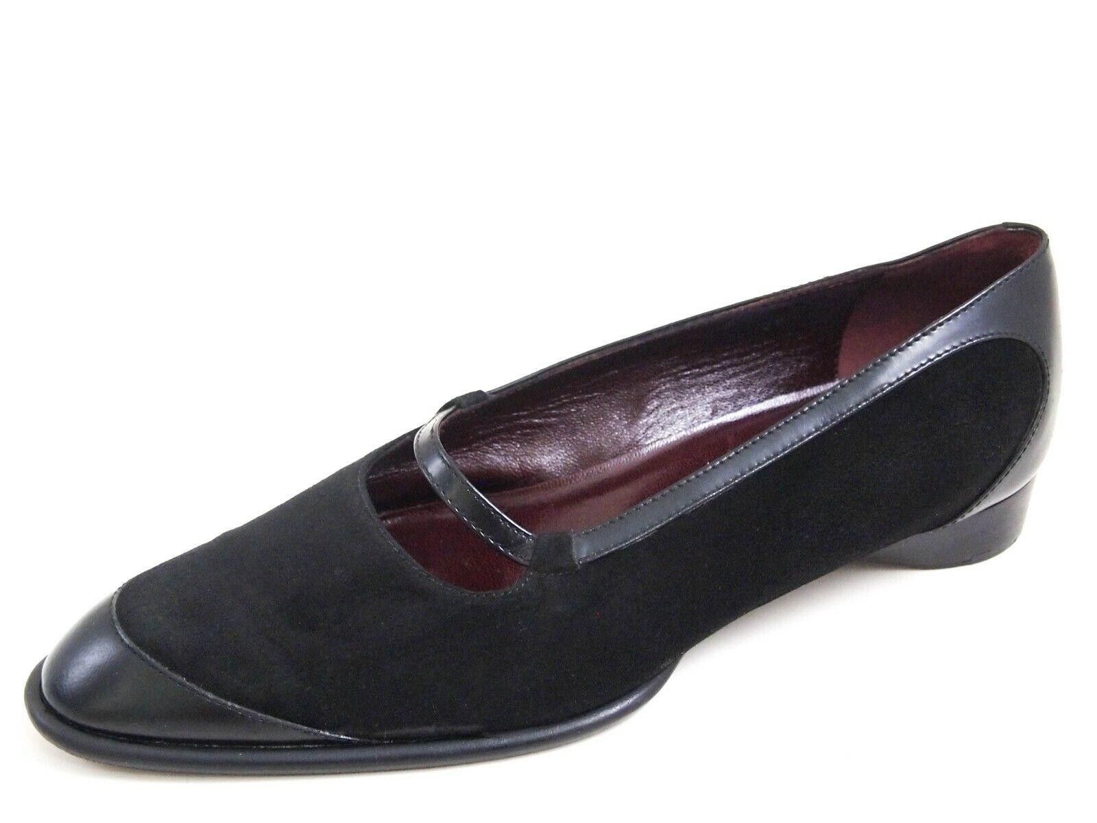 Tods Tod's Mary Janes Flats Black Leather Suede Womens Eu 36 Us 6