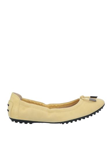 Tod's Woman Ballet flats Pastel yellow Size 4.5 Leather