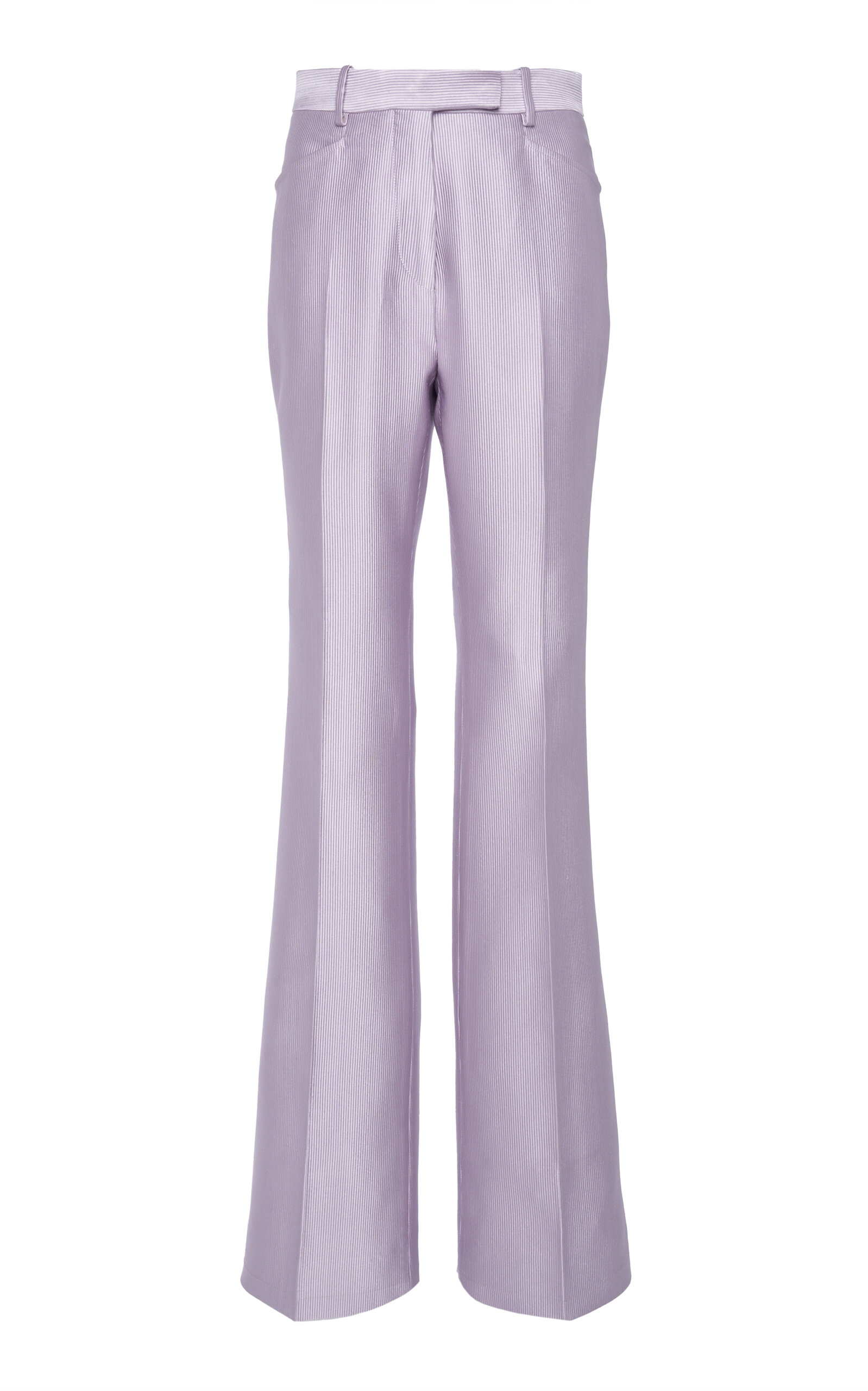 Tom Ford - Tailored Silk-Blend Wide-Leg Pants - Purple - IT 36 - Moda Operandi