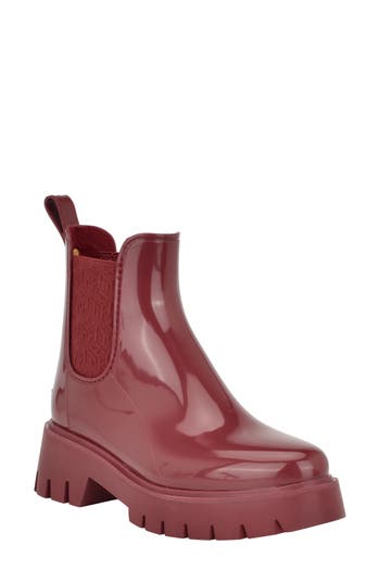 Tommy Hilfiger Chelsea Rain Boot in Dark Red at Nordstrom Rack, Size 6