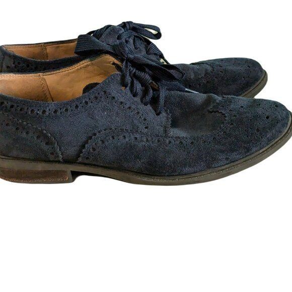 Tommy Hilfiger Women's Navy Blue Brogues Oxfords Lace Up Siz Shoes (Size 9.5)